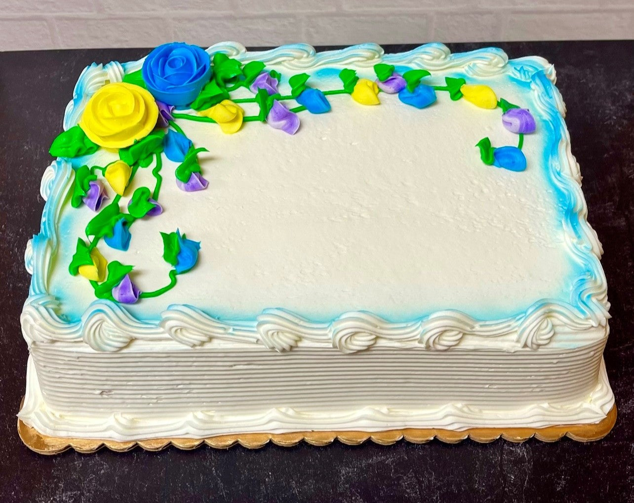Celebration Cake, Quarter Sheet Strawberry Preserve