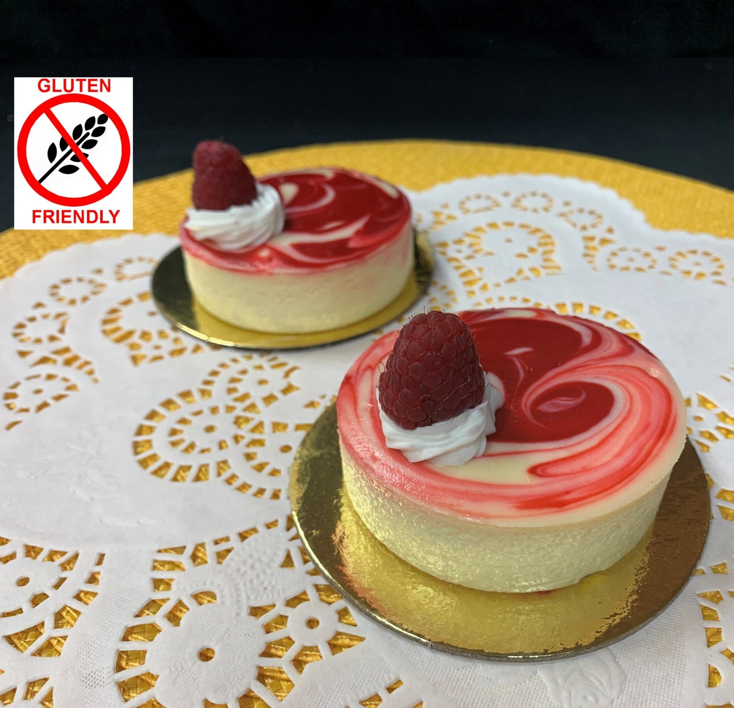 Cheesecake, Mini Lemon Raspberry (Gluten Friendly)