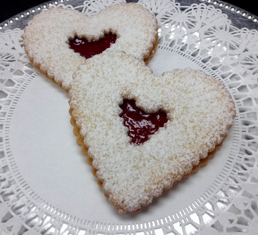 Raspberry Linzer Heart Cookie